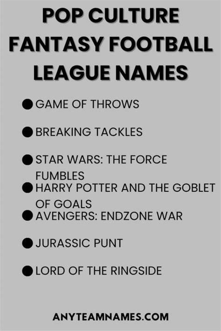 Best Fantasy Football League Names: A Comprehensive Guide