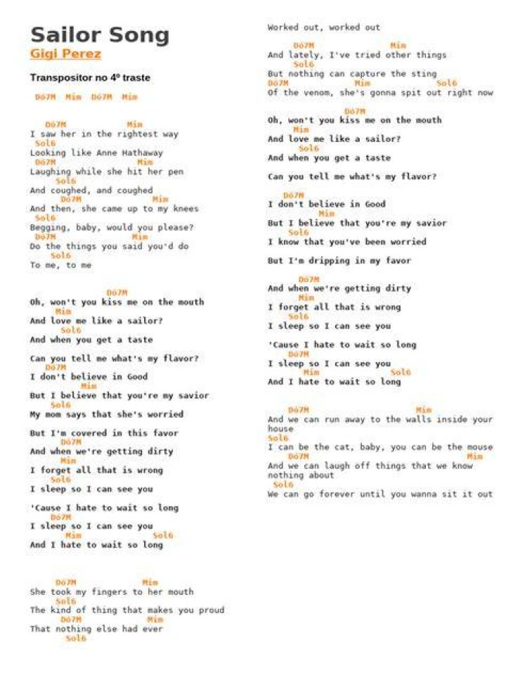 Discovering the Magic: Gigi Perez Sailor Song Lyrics