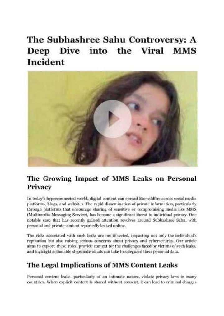 Exploring the Controversy of Subhasree MMS: A Deep Dive