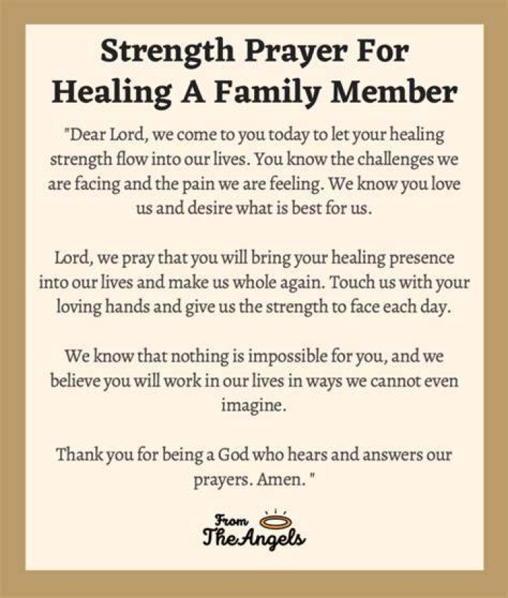 Prayer for Healing of Family Member: Finding Strength in Faith