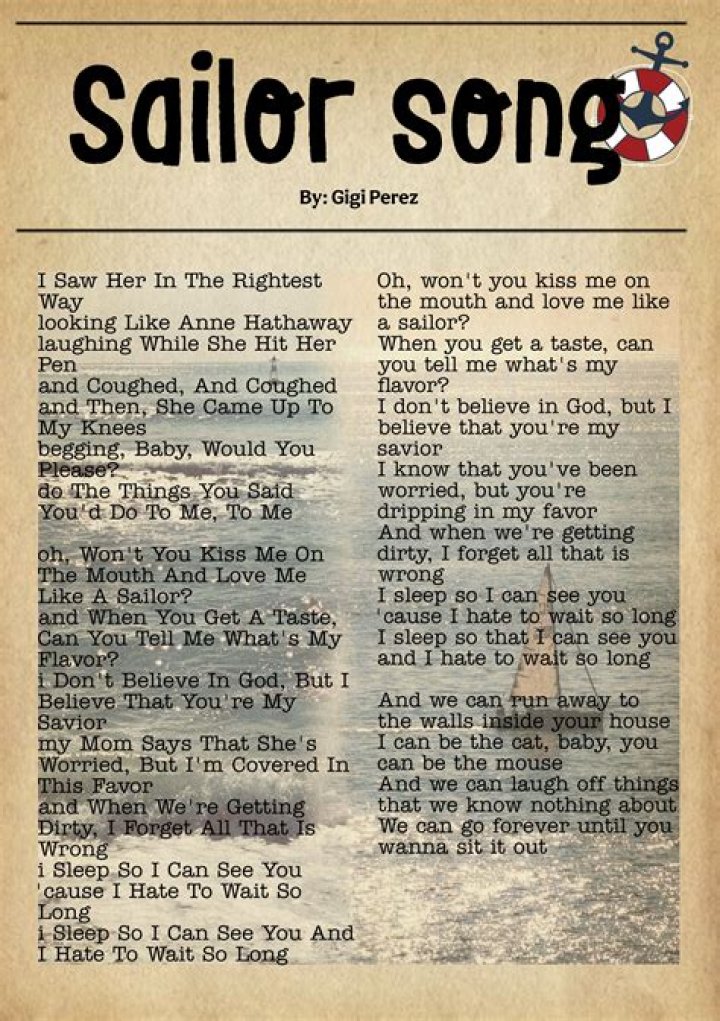 Sailing Through the Melodies: The Allure of Sailor Song Lyrics