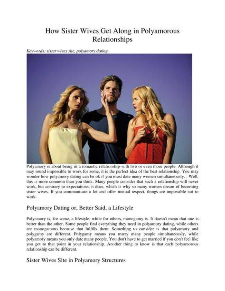 Sister Wives Gay: Exploring the Dynamics of Polyamorous Relationships