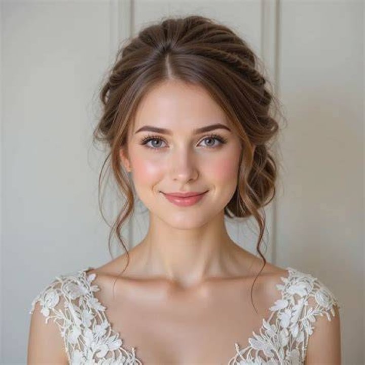Stunning Medium Length Hair Wedding Hairstyles for Chubby Faces