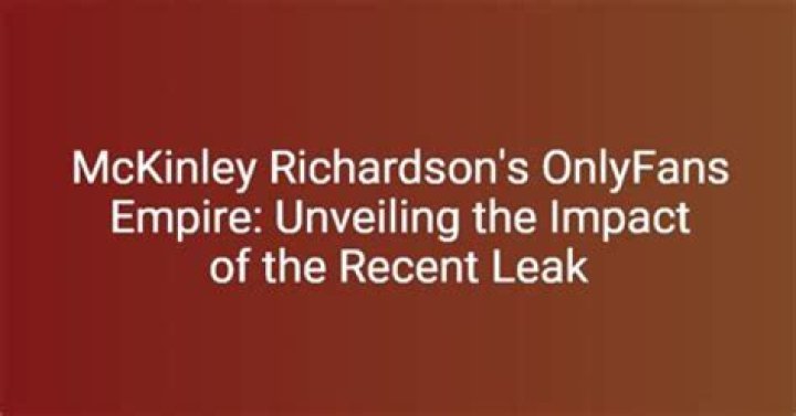 Unveiling the Legacy of McKinley Richardson: A Comprehensive Guide to His Achievements